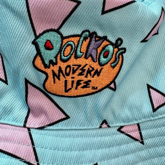 90's Retro Rockos Modern Life Unisex Reversible Bucket Hat Nickelodeon - Picture 3 of 6